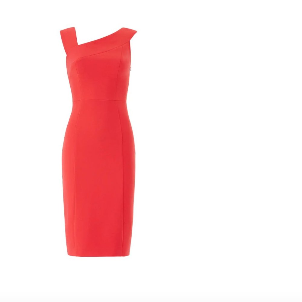 Black Halo Red Maven Sheath Dress